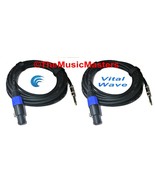 (2) 25ft 14ga Speakon to 1/4&quot; Male Plug SPEAKER CABLE WIRE PA DJ Pro Aud... - $45.59