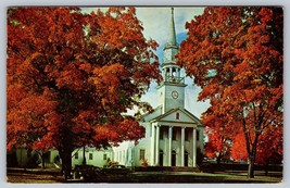 Postcard CT Connecticut Cheshire Congregational Church on the Green Chrome Unuse - £3.89 GBP