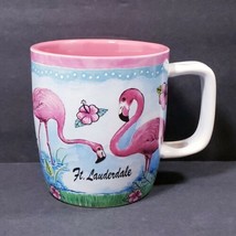 Pink Flamingos Ft. Lauderdale 12 oz. Souvenir Ceramic Coffee Mug Cup - $14.37