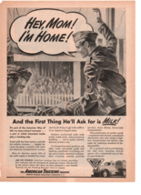 1940&#39;s Hey mom im home American trucking Washington dc  print ad fc2 - $17.10