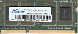 ASIN T SSAC04G08-GGNHA 1421 1.35V 4GB DDR3 Sodimm Ram PC2-12800 1600, 10PK - New - £70.56 GBP