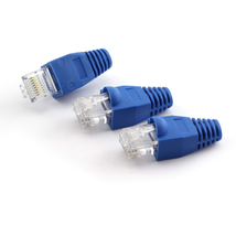 50Pcs RJ45 8P8C Cat5E Network Cable Crystal Heads with Boots Cover Ethernet - £11.07 GBP