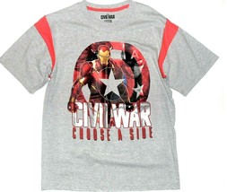 Marvel Boys T-Shirt Avengers Civil War Choose a Side Size XLarge 18-20 NWT - £8.31 GBP