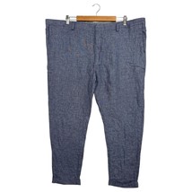 Baird McNutt Pants Mens 46x30 Blue Linen Blend Murano Alex Fit Beach Casual - $34.64