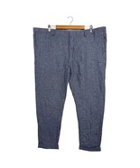 Baird McNutt Pants Mens 46x30 Blue Linen Blend Murano Alex Fit Beach Casual - $48.61 CAD