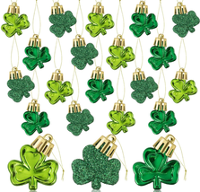 36 Pcs St Patrick&#39;s Day Mini Shamrock Ornaments For Small Tree Decorations NEW - £11.36 GBP