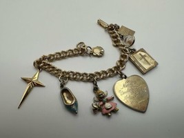 Vintage Religious Our Father Charm Bracelet 7” - $17.82