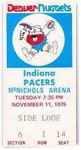 Denver Nuggets Indiana Pacers 1975 NBA Ticket Stub Metal Sign - $24.74