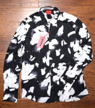 Hugo Boss Camicia Casual Leggera Slim Fit Nero Camo 2XL - $59.39