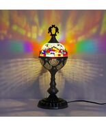 Beautiful Turkish Mosaic Stained Glass Bedside Table Lamp - $90.00