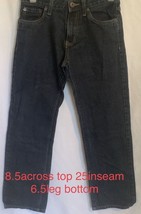 Boys Rustic Blue Straight 5-pocket Jeans Sz 12 straight Adjustable Waist - $5.54