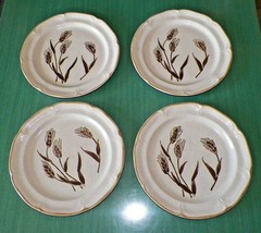 Set Of 4 Vintage Family Table Dinner Plates 10.75&quot; - Early Wheat - SM-7527 - Nos - £40.08 GBP