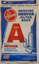 Hoover Vacuum Bags Type A Genuine USA For Uprights 3 PACK - $9.59