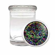 Technicolor Psychedelic Alien Em1 Medical Glass Stash Jar 3&#39;&#39; X 2&#39;&#39; Herb And Spi - £6.28 GBP