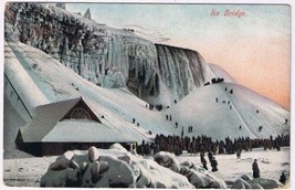 Postcard Ice Bridge American Falls From In Winter Niagara Falls Warrick &amp; Ritter - £1.70 GBP