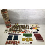 Vintage Original TINKERTOY - Spalding - Cardboard Tin 73 Pieces &amp; Instru... - $40.56 CAD