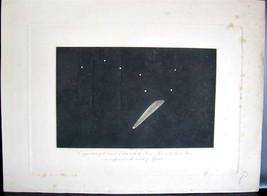 LOWRY Original Engraving The Comet of 1811 Astronomy 9&quot; x 7&quot; - £28.96 GBP