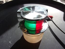 Attwood A-16-81  nickel chrome bronze  front bow navigation light red/green - $34.65