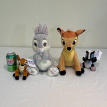 Disney Store Bambi Deer &amp; Flower Skunk Thumper BeanBag Beanie Plush Toy ... - £23.90 GBP
