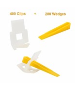 400 Clips + 200 Wedges 600 Tiles Leveler Spacers Lippage Tile Leveling S... - $26.64