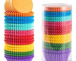 Gifbera Bright Rainbow Standard Cupcake Liners Solid Colorful Paper Baki... - $20.99