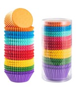 Gifbera Bright Rainbow Standard Cupcake Liners Solid Colorful Paper Baki... - £16.41 GBP