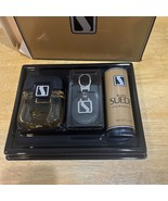 Avon Black Suede 3 Piece Gift Set Cologne Spray, Deodorant Talc, Keychain - $34.71 CAD