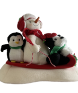 Hallmark Jingle Pals 2007 Snow Sled Animated Snowman Penguin Dog Christm... - €18,82 EUR