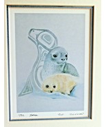 Original Print Artist Sue Coleman Lithograph &quot;The Seal&quot; Tribal Art - €15,15 EUR