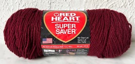 Red Heart Super Saver Worsted Acrylic Yarn - 1 Skein 7 oz Color Claret #0378 - £7.54 GBP