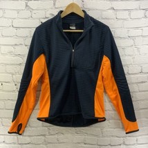 Nike Sphere Thermal Jacket Mens Sz M Blue Orange 1/3 Zip Thumb Holes - £19.12 GBP