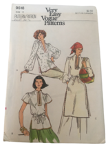 Vogue Sewing Pattern 9518 Top Shirt Mid Knee Length Tunic Vintage Size 10 Uncut - £11.98 GBP