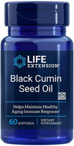 Black Cumin Seed Oil Joint Immune Inflammation 60 Softgels 500mg Life Extension - £10.82 GBP