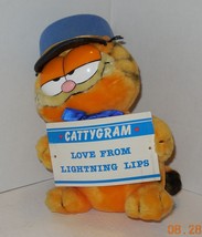 Vintage R Dakin Garfield Cattygram Love From Lightning Lips 9&quot; plush toy RARE - £19.35 GBP