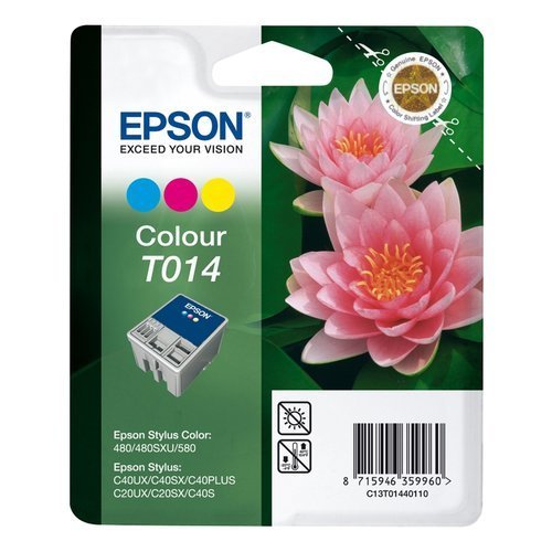 Epson T014 - Print cartridge - 1 x colour (cyan, magenta, yellow) - 150 ... - $14.95