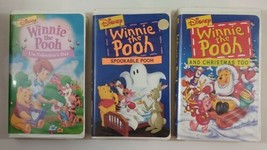 Winnie the Pooh VHS Bundle UnValentnes Day, Spookable Pooh, And Christmas Too  - £14.18 GBP