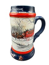 Budweiser Stein 1990 Christmas Holiday Mug Bud Beer Clydesdales - $22.00