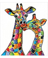 Design Works Colorful Giraffes Counted Cross Stitch Kit, 14ct aida, 10x1... - £18.10 GBP