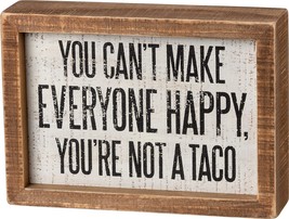 Primitives By Kathy Not A Taco Inset Sign, 5X7 Inches, Wooden - £30.36 GBP