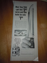 Trig Roll On Deodorant Knife Offer Print Magazine Advertisement 1960 - $3.99