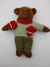Hallmark Plush Mittens Christmas Bear Stuffed Animal With Tags 13.5&quot; Plush Toy - £19.77 GBP
