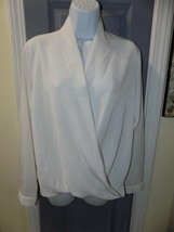 Mossimo Off White Long Sleeve Sheer Blouse Size S Women&#39;s EUC - £16.07 GBP