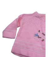 Vintage A Little Angel Sweater Baby 0-3M Pink Birds Embroidered Girls 19... - £29.35 GBP