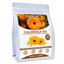 TEARELAE - Premium Calendula Flowers Tea Bags - 1.5g x 40 Count - Natural - £17.41 GBP
