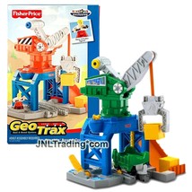 Year 2007 Geo Trax Rail & Road System Crankin' Round Crane With Figure & Cargo - $89.99