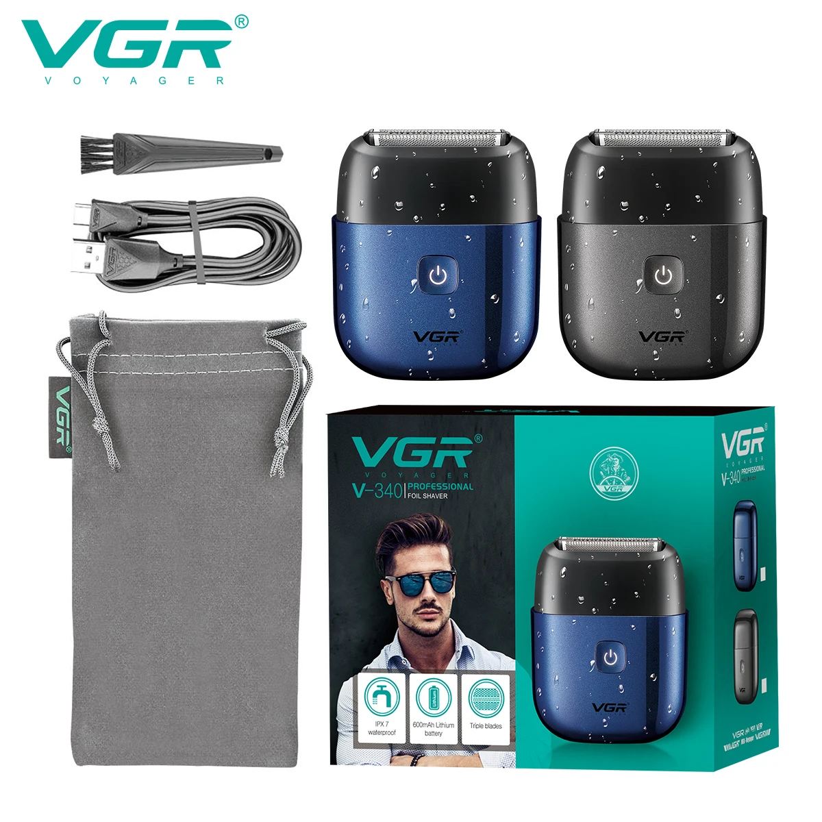 VGR Hair Shaver Professional Razor Electric Shaver Portable Beard Trimmer - $20.71+