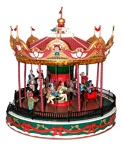 Lemax Santa Carousel Adaptor LED Lights Musical Merry Go Round Animals LARGE - £103.77 GBP
