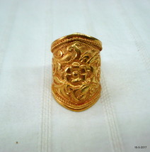 ethnic sterling silver gold vermeil gold gilded ring cocktail ring - $147.51