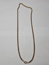 Gold Tone Thick Chain Necklace Rope Style, 19&#39;&#39; Length with Clasp, Vintage  - €11,21 EUR