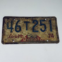 1974 United States South Dakota McCook County Truck License Plate 46T251 - $223.72 MXN